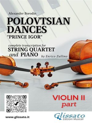 cover image of Violin II part of "Polovtsian Dances" for String Quartet and Piano